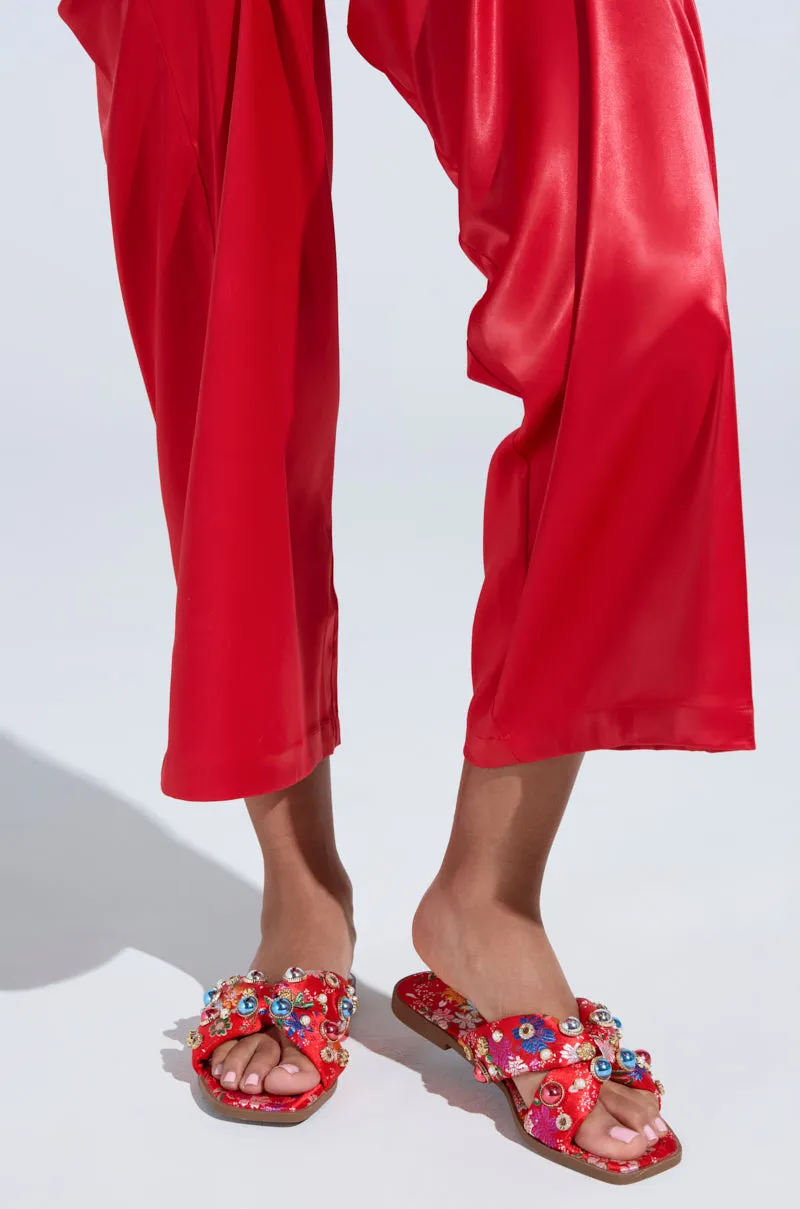 AKIRA RAMSEY RED FLAT SANDAL sold by AKIRA product image thumbnail 2