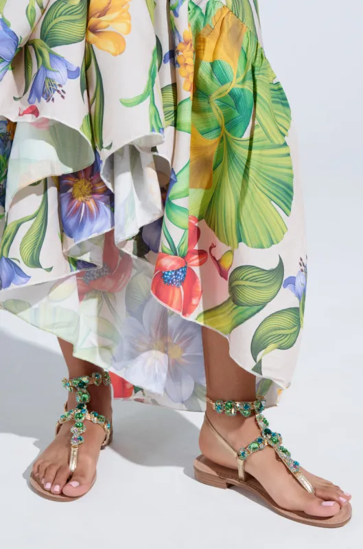 AKIRA OBELIA TAN FLAT SANDAL sold by AKIRA