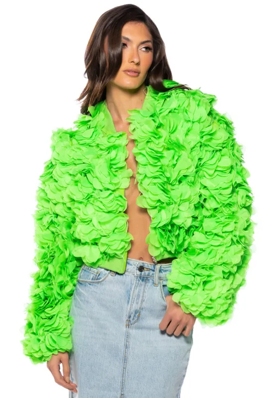 GARDEN OF EDEN APPLIQUE BOMBER sold by AKIRA