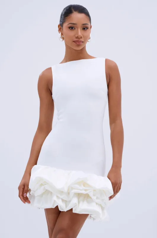 ALL ABOUT ME MINI DRESS IN WHITE sold by AKIRA