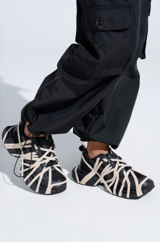 AZALEA WANG SELIE BLACK LACE UP SNEAKER sold by AKIRA