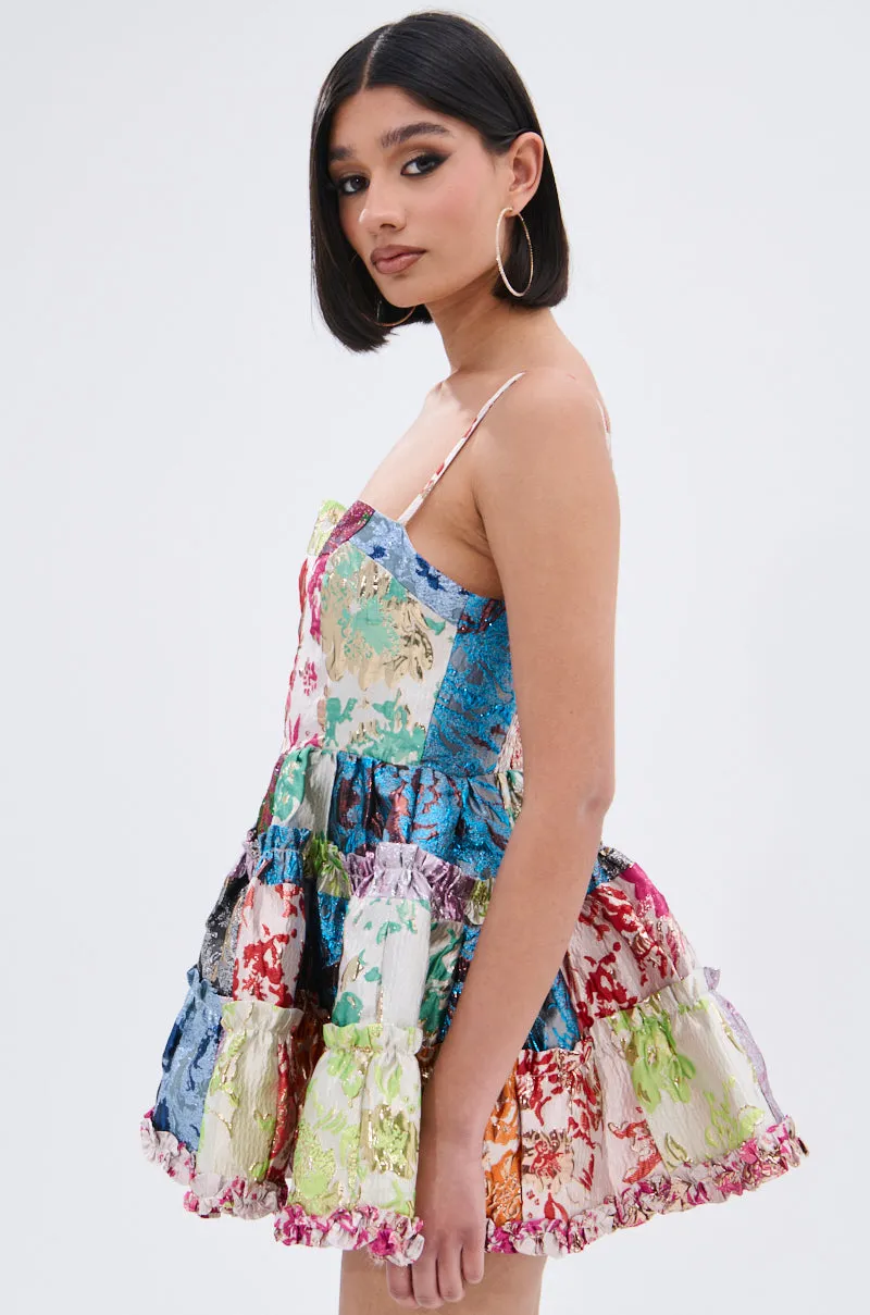 STAND OUT BROCADE MINI DRESS sold by AKIRA product image thumbnail 2