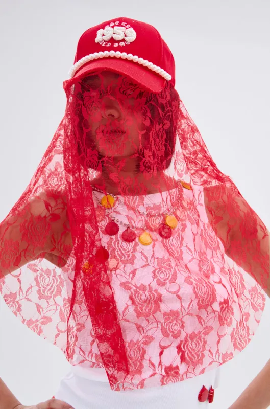 ROSE CITY VEIL HAT sold by AKIRA