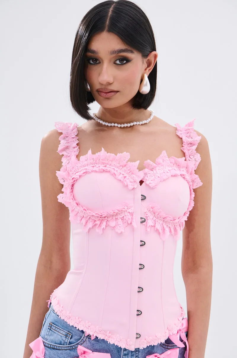 STUCK IN A DREAM CORSET TOP sold by AKIRA