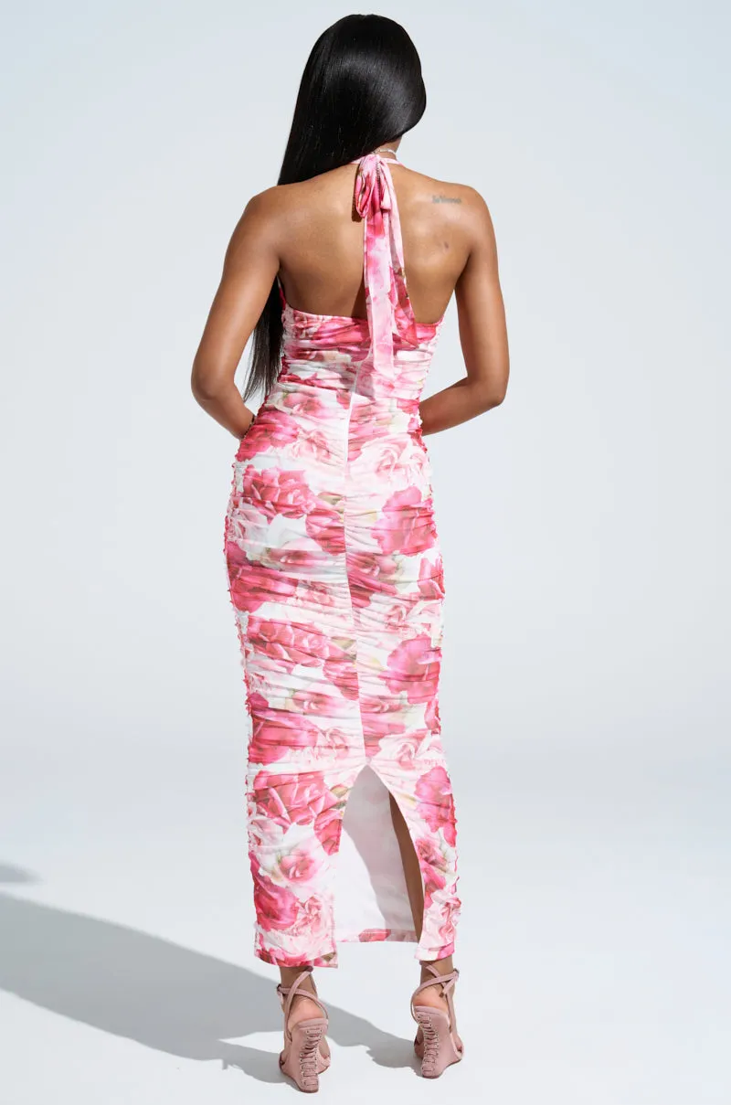 VIOLETS FOR ROSES PRINTED MAXI DRESS sold by AKIRA product image thumbnail 4