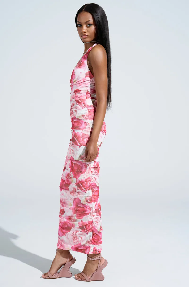 VIOLETS FOR ROSES PRINTED MAXI DRESS sold by AKIRA product image thumbnail 3