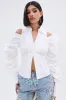 CRAZY IN LOVE BUTTON DOWN BLOUSE sold by AKIRA