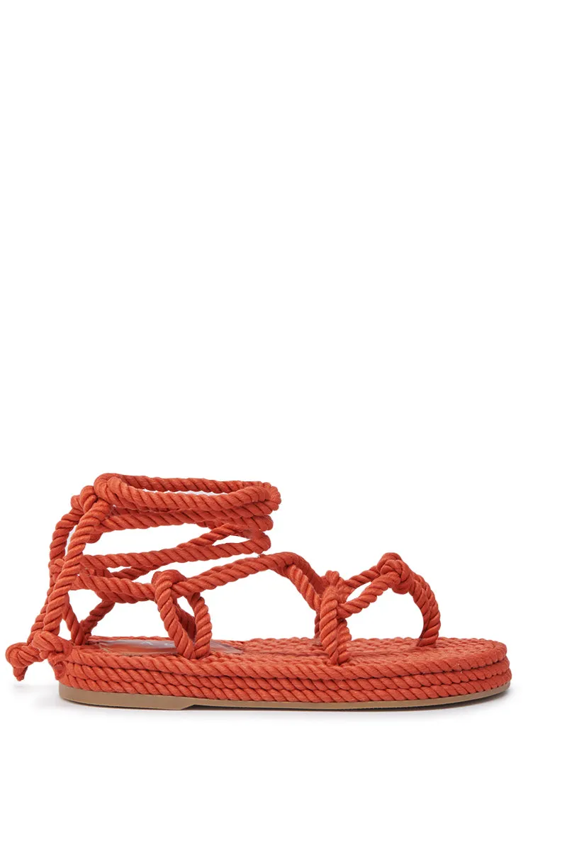 AKIRA KEONA ORANGE ROPE FLAT SANDAL sold by AKIRA product image thumbnail 3