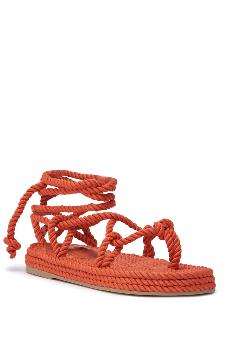 AKIRA KEONA ORANGE ROPE FLAT SANDAL sold by AKIRA product image thumbnail 4