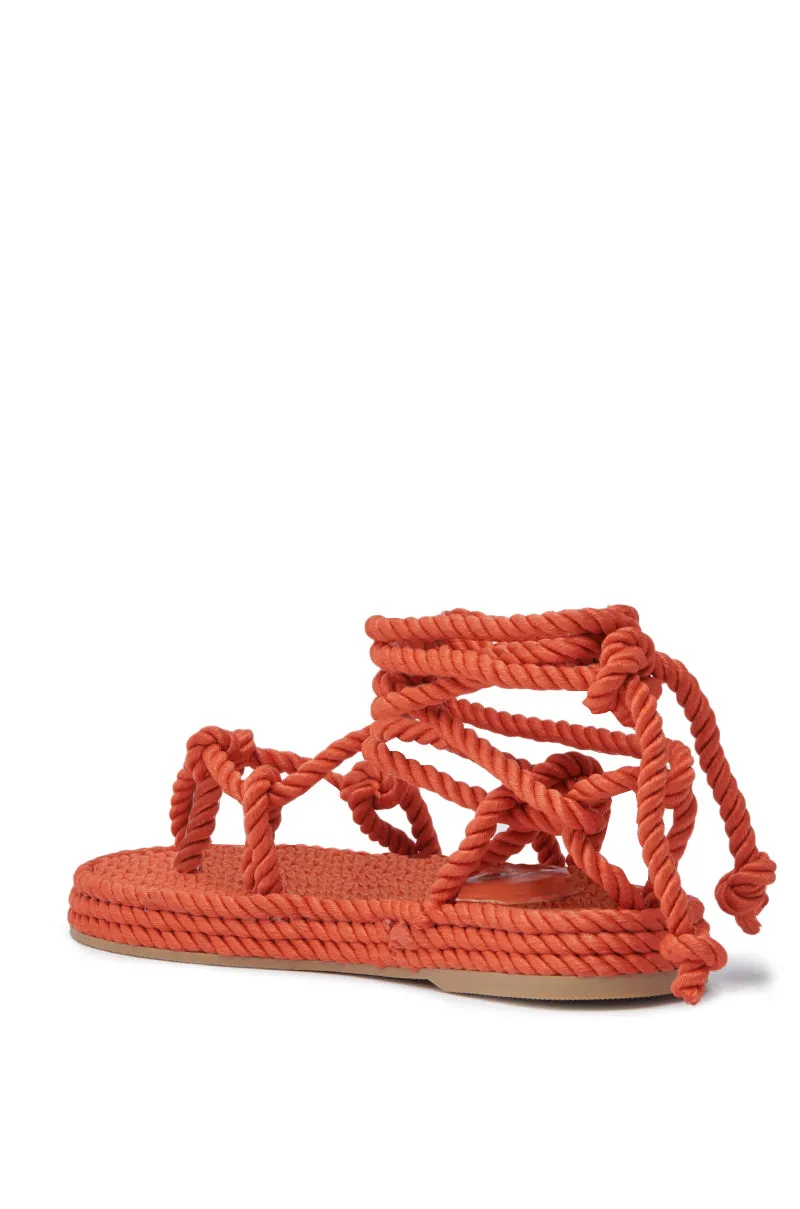 AKIRA KEONA ORANGE ROPE FLAT SANDAL sold by AKIRA product image thumbnail 5