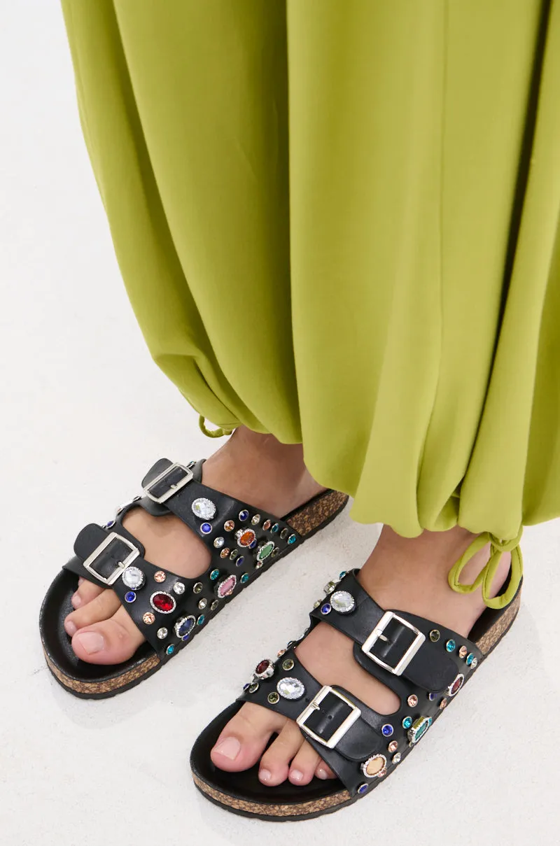 AKIRA BAYLEAVES SLIP ON BLACK SANDAL sold by AKIRA product image thumbnail 2
