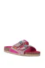 AKIRA RUVY FUCHSIA STONE EMBELLISHED FLAT SANDAL sold by AKIRA