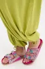 AKIRA RUVY FUCHSIA STONE EMBELLISHED FLAT SANDAL sold by AKIRA