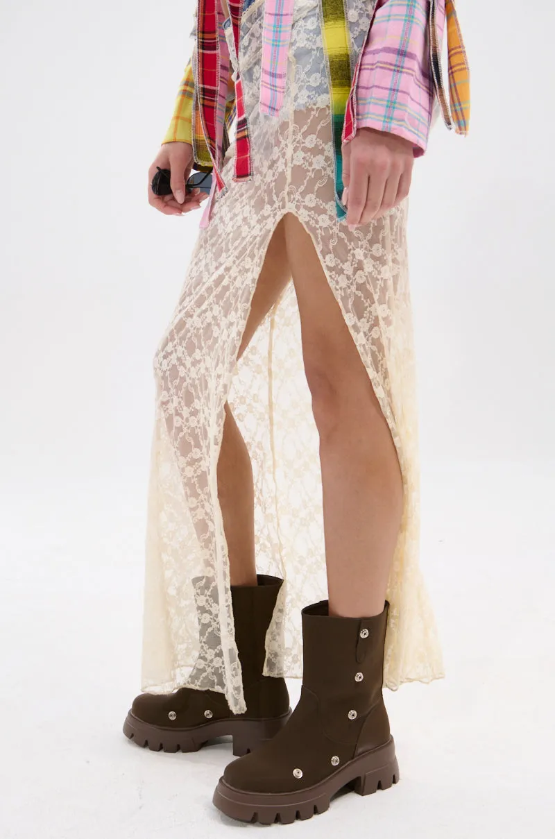 AZALEA WANG BHARTI BROWN FLAT BOOTIE sold by AKIRA product image thumbnail 3