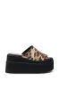 AZALEA WANG CORLISS LEOPARD FLATFORM SANDAL sold by AKIRA