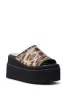 AZALEA WANG CORLISS LEOPARD FLATFORM SANDAL sold by AKIRA
