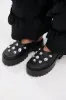 AZALEA WANG HAIN BLACK EMBELLISHED FLAT sold by AKIRA