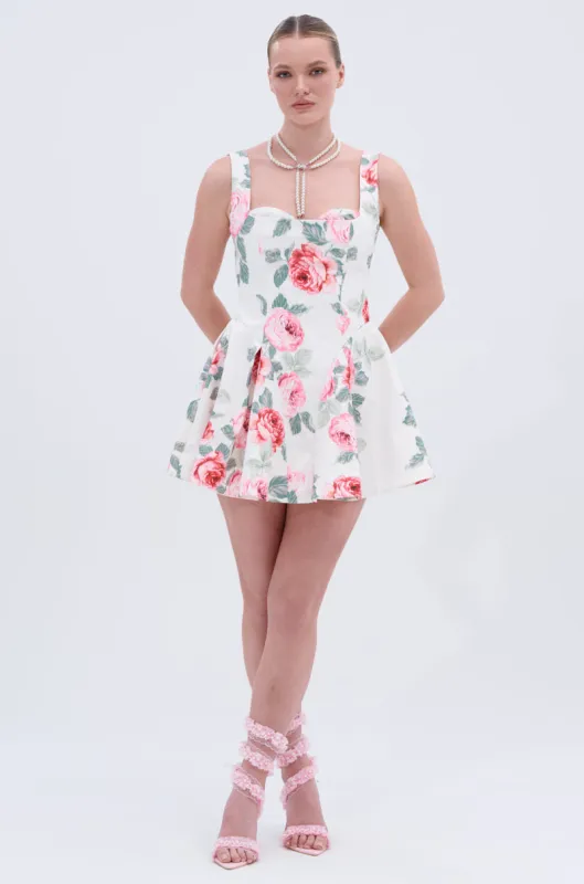 SHOW ME IVORY FLORAL MINI DRESS sold by AKIRA