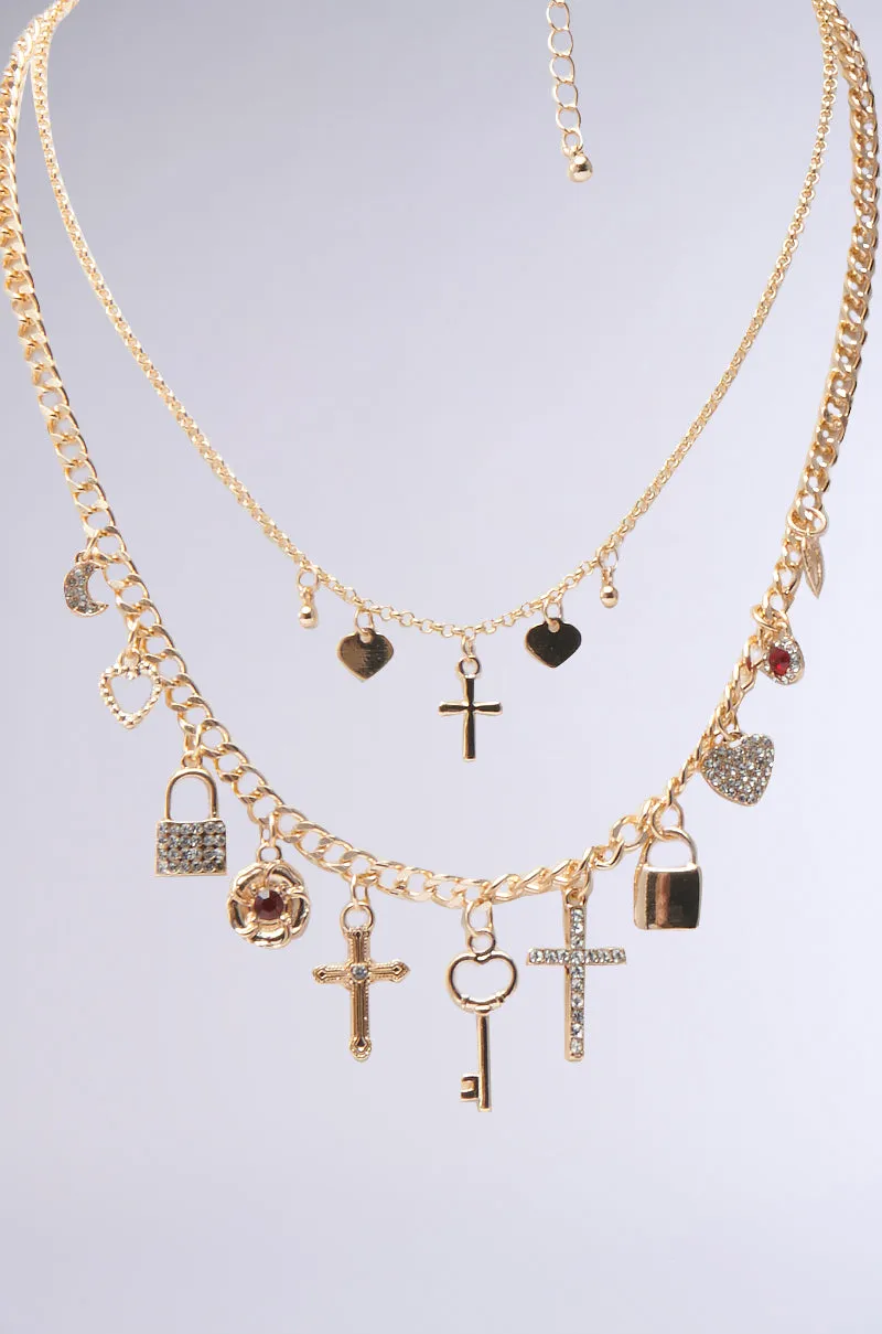 CHARMED LIFE GOLD NECKLACE sold by AKIRA product image thumbnail 3