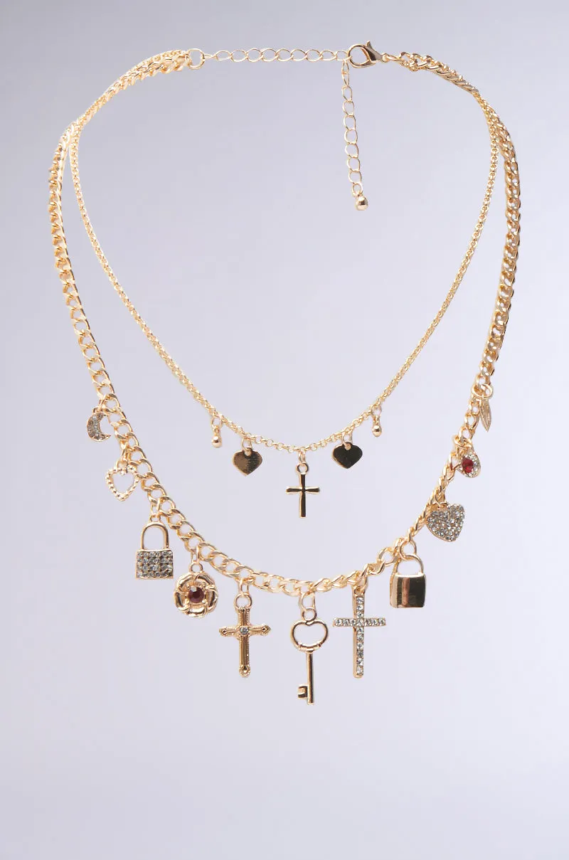 CHARMED LIFE GOLD NECKLACE sold by AKIRA