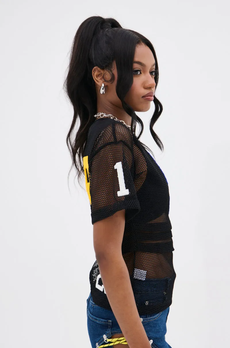 PLAYIN THE FIELD MESH TOP sold by AKIRA product image thumbnail 5