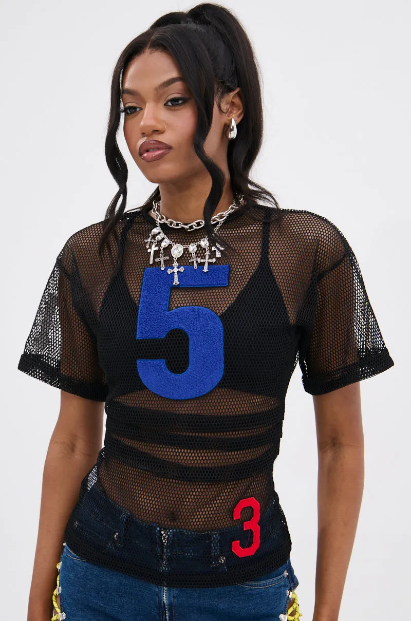 PLAYIN THE FIELD MESH TOP sold by AKIRA product image thumbnail 3