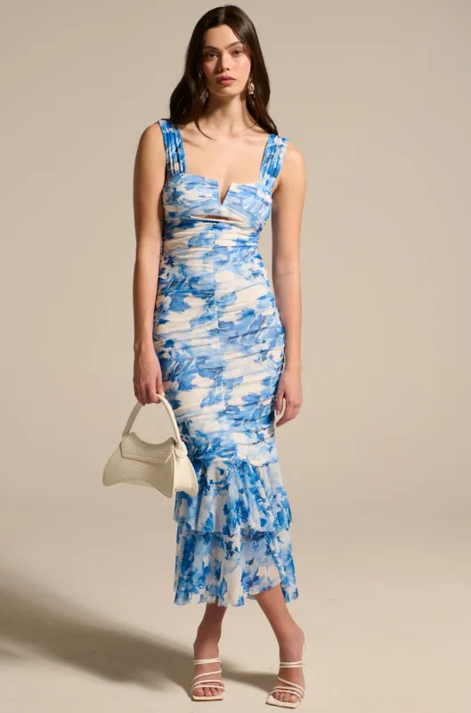IN HIS EYES BLUE FLORAL MAXI DRESS sold by AKIRA