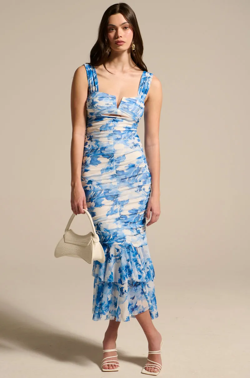 IN HIS EYES BLUE FLORAL MAXI DRESS sold by AKIRA
