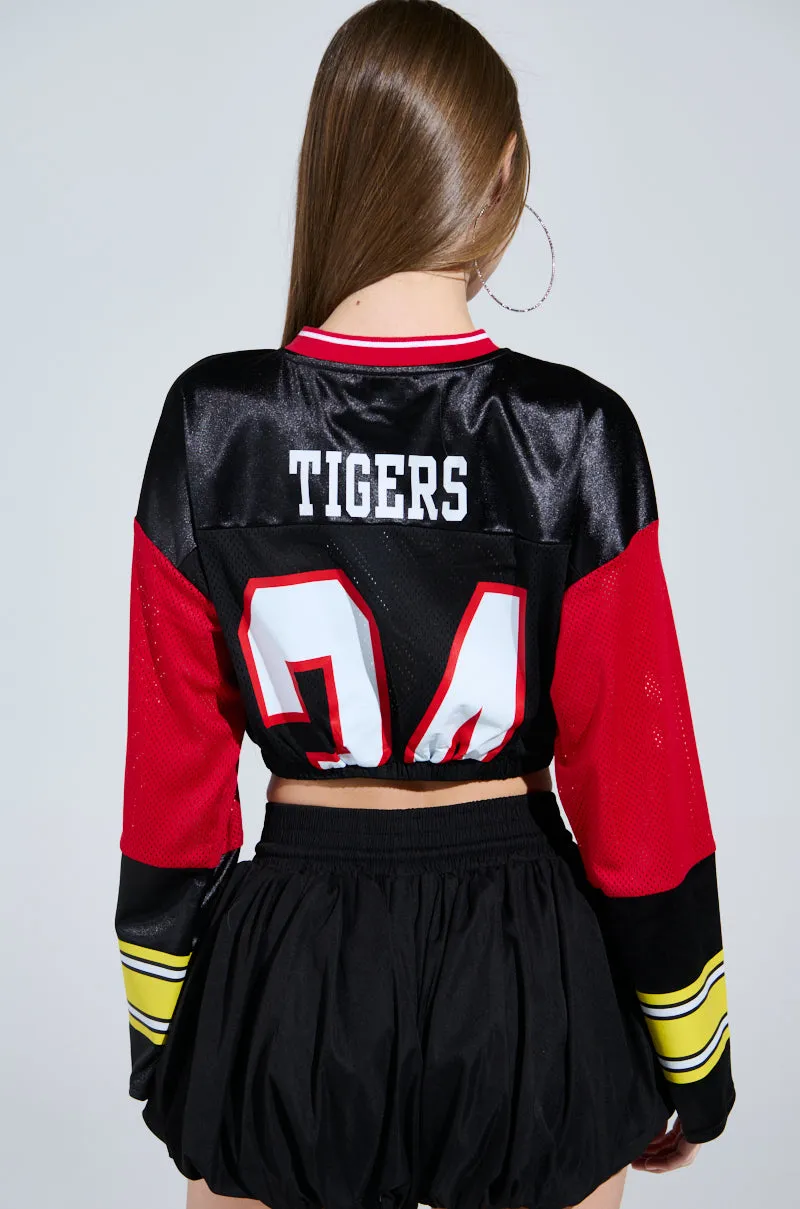 TIGERS CROP JERSEY sold by AKIRA product image thumbnail 4