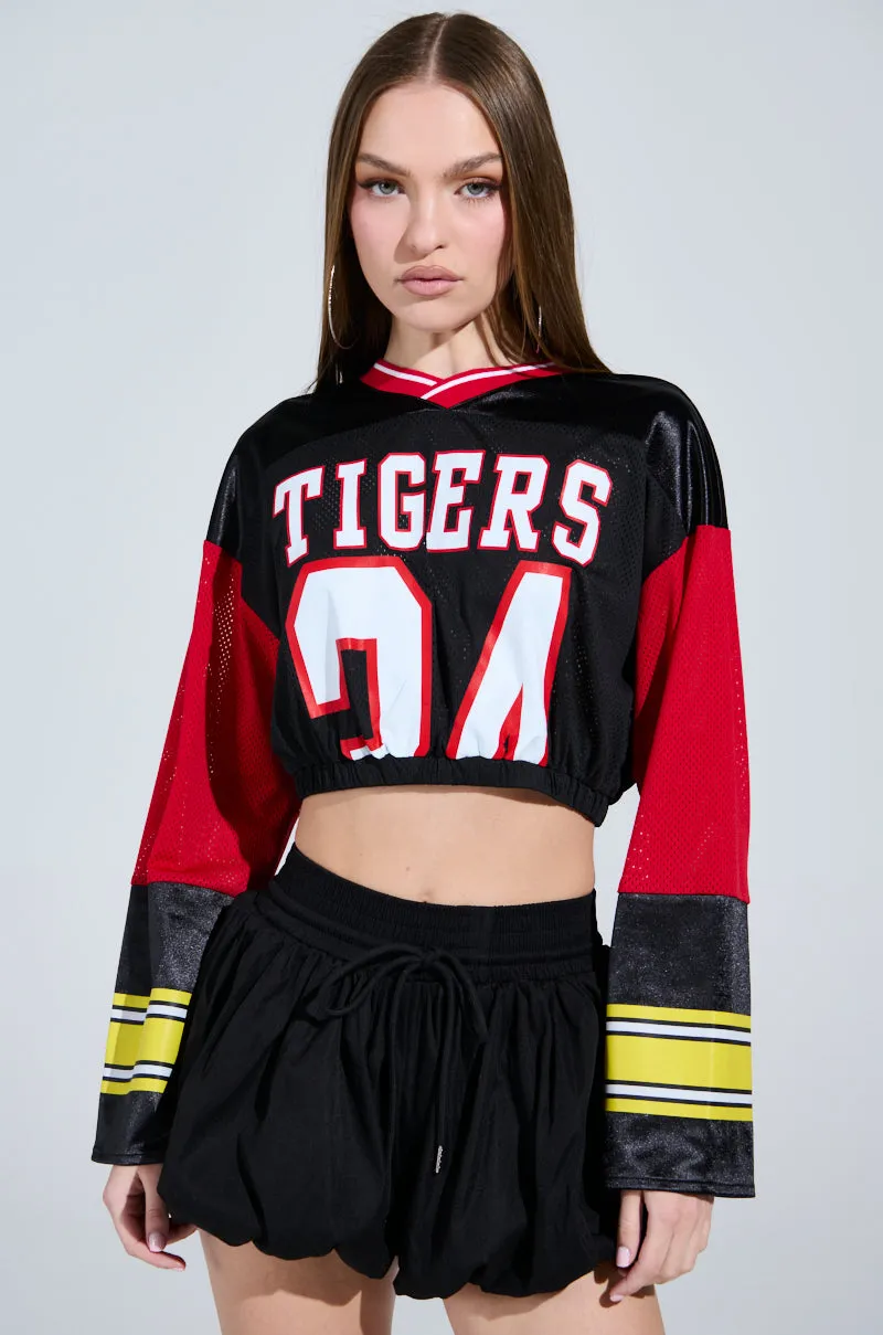 TIGERS CROP JERSEY sold by AKIRA product image thumbnail 2