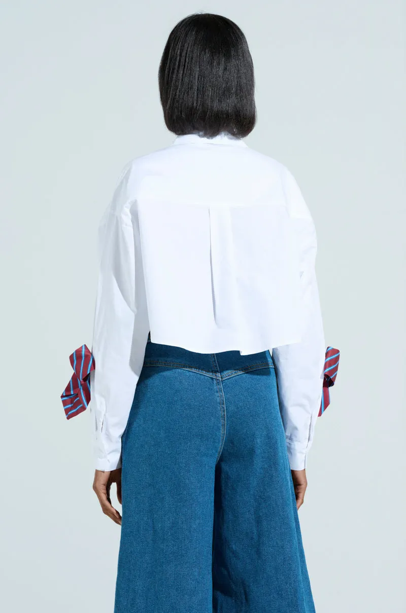 TIED TO YOU BUTTON DOWN BLOUSE sold by AKIRA product image thumbnail 4