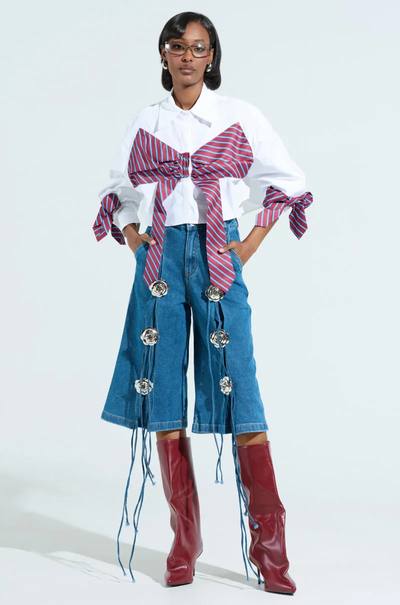 TIED TO YOU BUTTON DOWN BLOUSE sold by AKIRA product image thumbnail 5