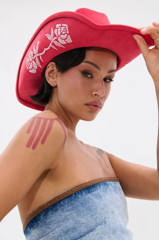 ROSES ARE RED COWBOY HAT sold by AKIRA