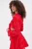 GIMME MORE TIE FRONT SLINKY BLOUSE IN RED sold by AKIRA