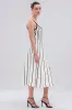 LETS GET IT GOING KNIT STRIPE MIDI DRESS sold by AKIRA