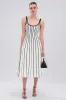 LETS GET IT GOING KNIT STRIPE MIDI DRESS sold by AKIRA