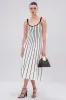 LETS GET IT GOING KNIT STRIPE MIDI DRESS sold by AKIRA