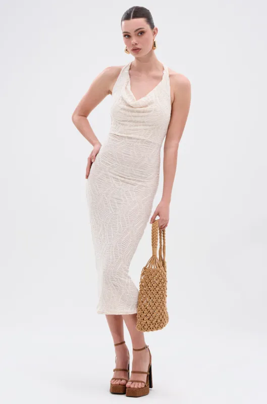 ALWAYS BEST DRESSED MIDI DRESS IN IVORY sold by AKIRA