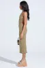 ON THE MOVE BODYCON MIDI DRESS IN OLIVE sold by AKIRA
