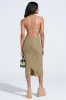ON THE MOVE BODYCON MIDI DRESS IN OLIVE sold by AKIRA