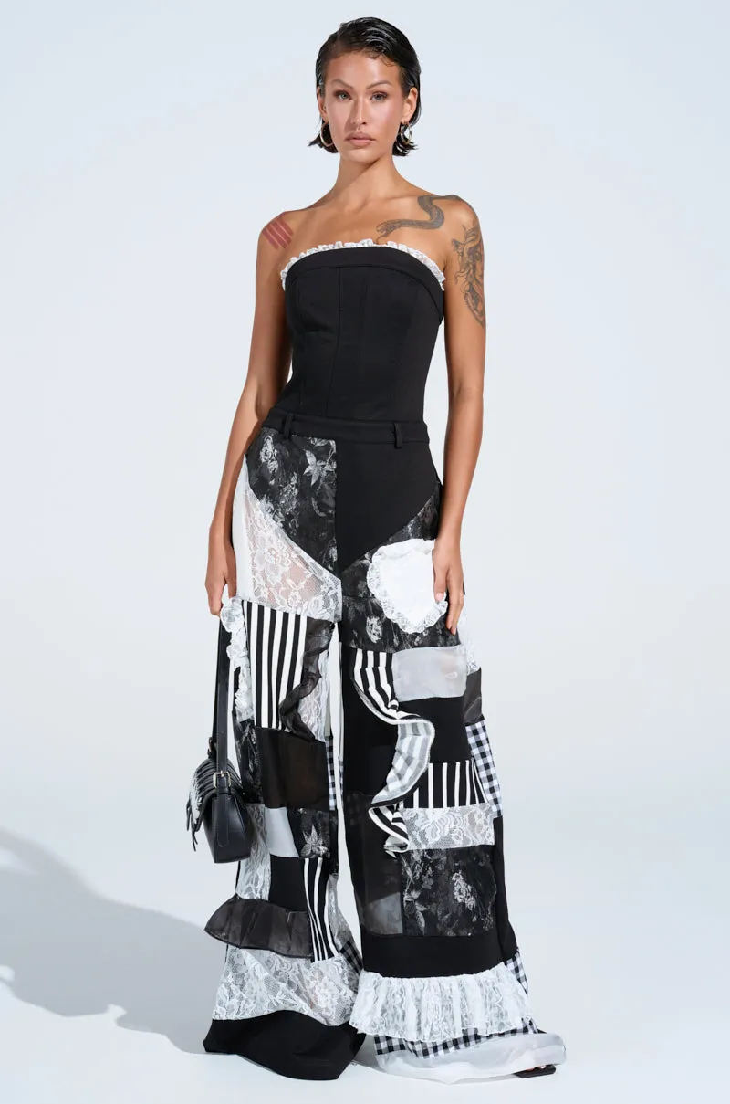 IRIS PATCHWORK JUMPSUIT sold by AKIRA