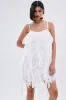 NEVER MET A GIRL LIKE ME RUFFLE MINI DRESS sold by AKIRA