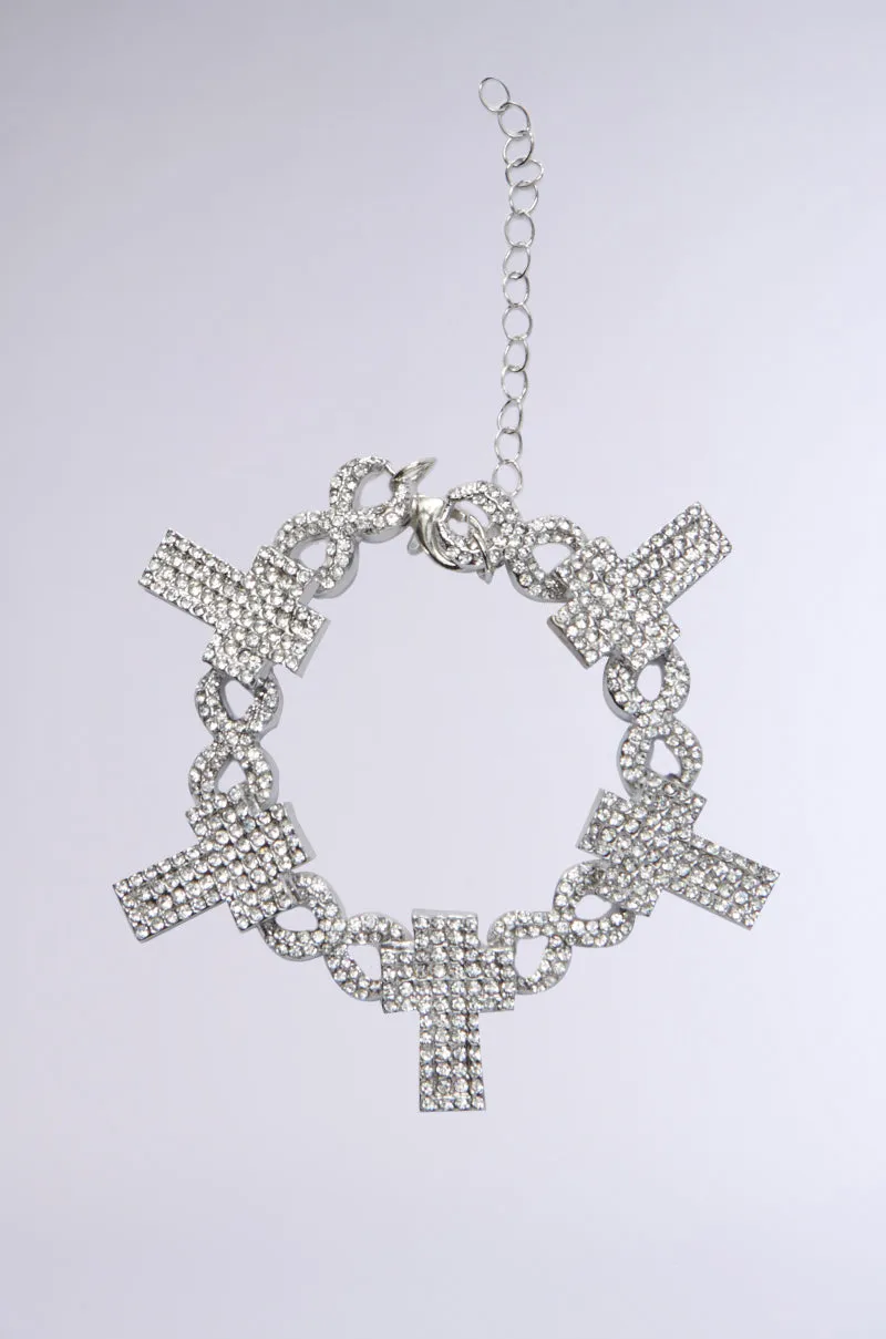 CROSS MY HEART BRACELET sold by AKIRA