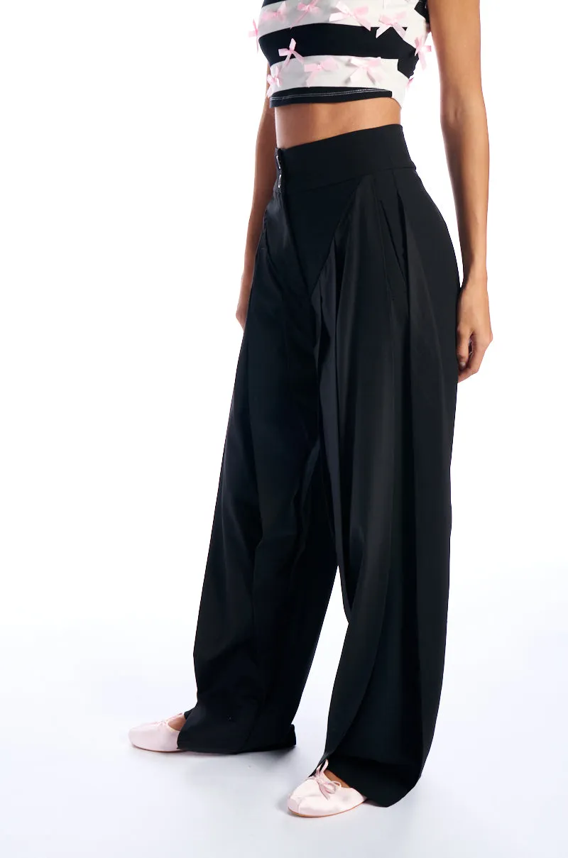AMBER WIDE LEG PLEATED TROUSER PANT sold by AKIRA product image thumbnail 3