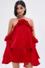 CHIC AF RUFFLE MINI DRESS IN RED sold by AKIRA