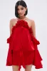 CHIC AF RUFFLE MINI DRESS IN RED sold by AKIRA