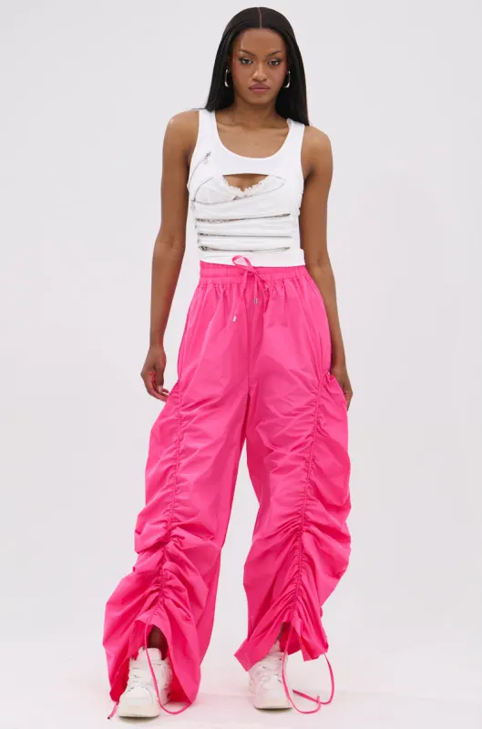 GIRL ON FIRE RUCHED JOGGER sold by AKIRA