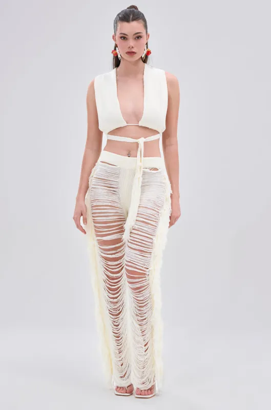 BEST DRESSED FRINGE BRALETTE AND LEGGING sold by AKIRA