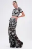 FLORAL SEQUIN MESH SHORT SLEEVE BLOUSE sold by AKIRA