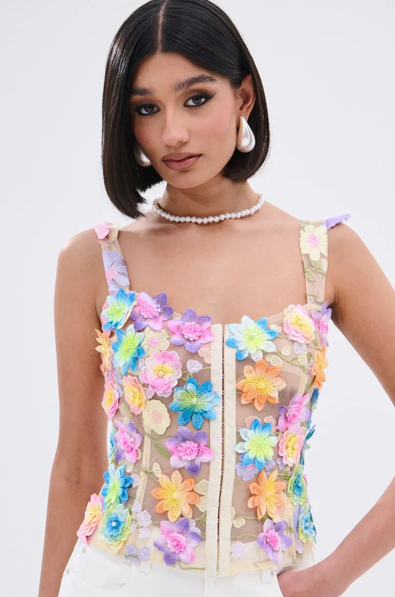 FLOWER POWER SHEER CORSET sold by AKIRA product image thumbnail 5
